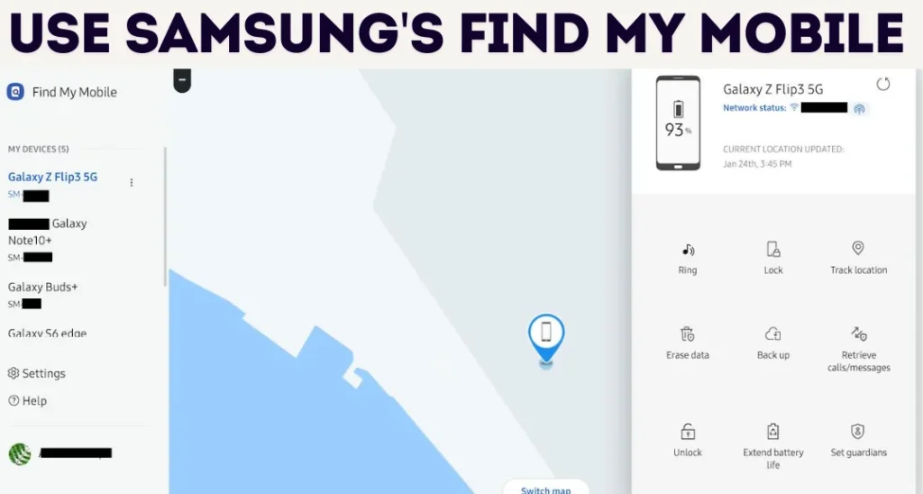 Use Samsung's Find My Mobile